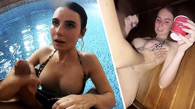 Красотку жестко ебут в русской бане